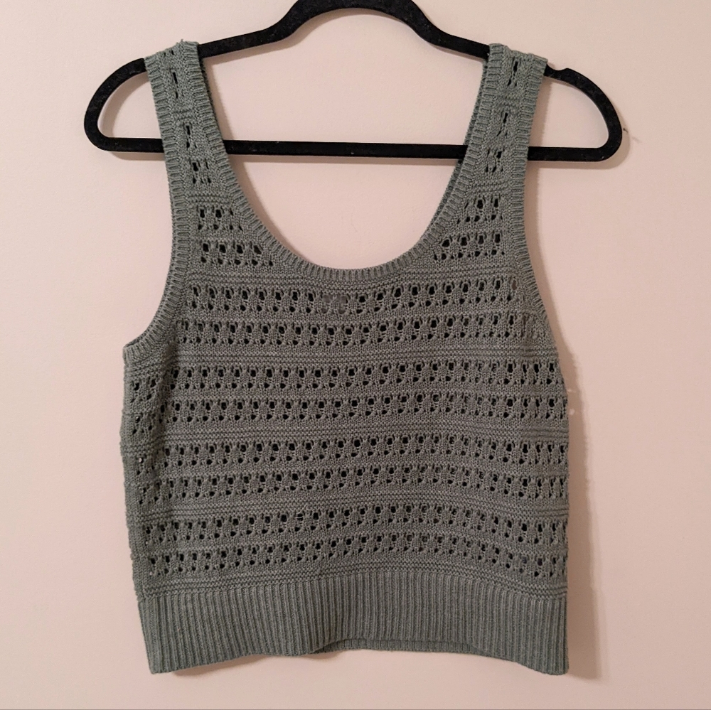 Old Navy Moss Crochet Tank